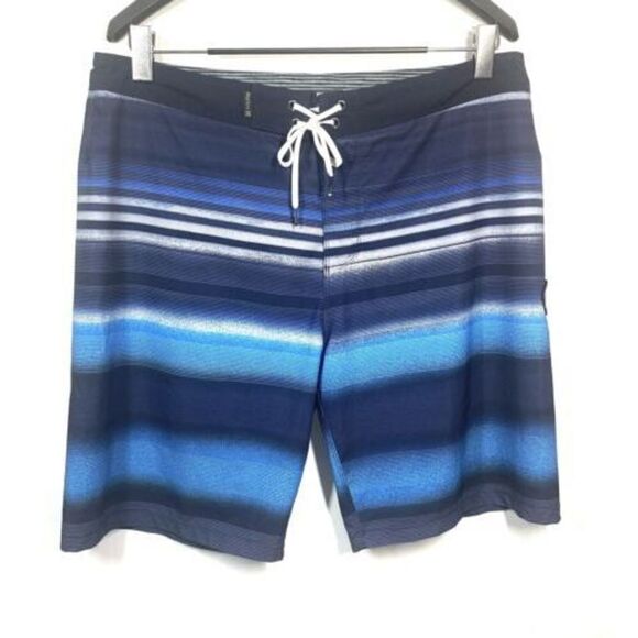 Hurley Phantom Moab Board Shorts Striped Stretch Comfort Mens Size 34 - Picture 1 of 3
